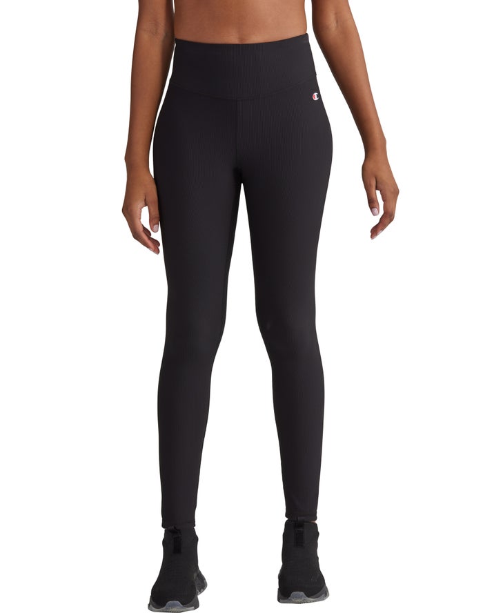 Leggings Champion Mujer - Ribbed ( Negras ) 6897035-HF